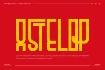 Astelop || Condensed Sans Serif Font