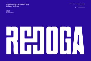 Redoga | Modern Tall Sans Serif Font