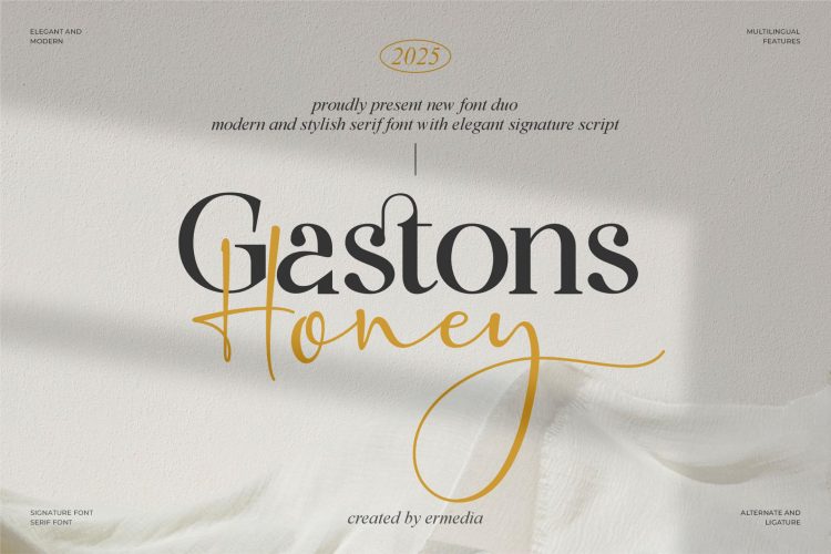 Gaston Honey - Duo Font