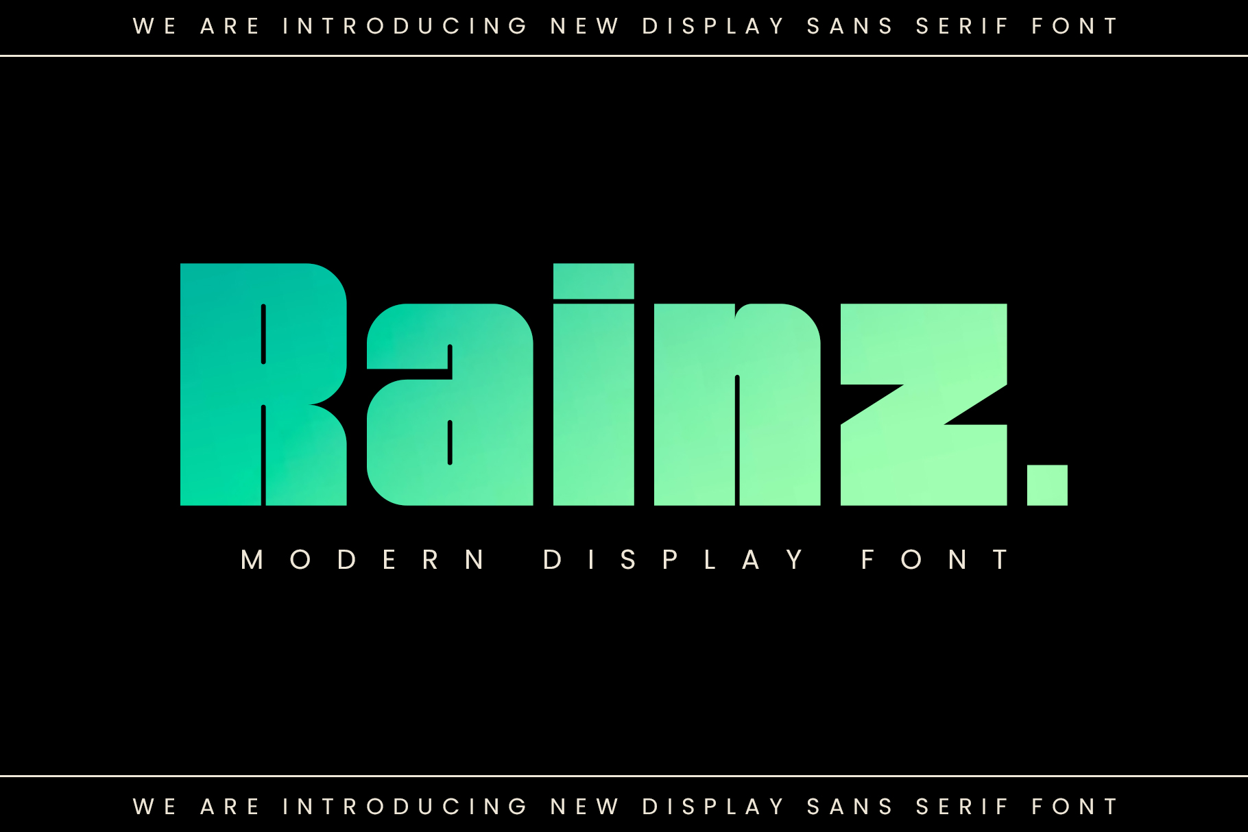 Rainz || Modern Sans Serif Font