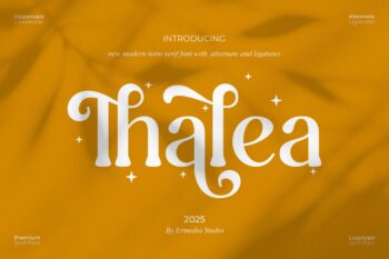 Thalea || Modern Retro Serif Font