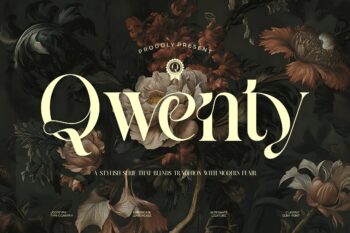 Qwenty || Vintage Retro Serif Font