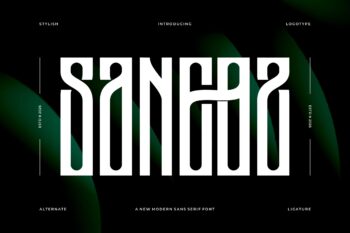Saneoz || Modern Condensed Dosplay Font