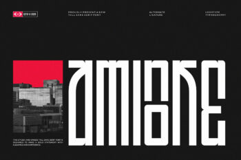 Aminoke || Modern Condensed Dosplay Font