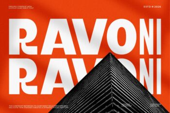 Ravoni || Modern Futuristic Sans Serif Font