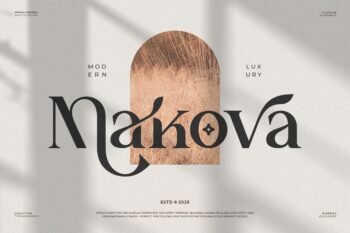 Makova || Modern Minimalist Serif Font
