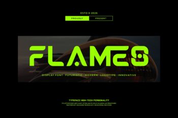 Flames || Modern Futuristic display Font