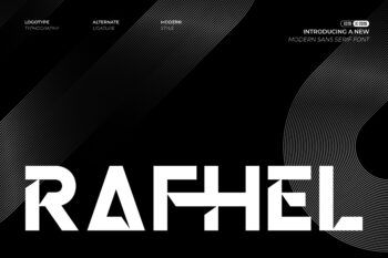 Rafhel || Modern Futuristic Sans Serif Font