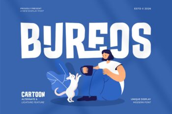 Bureos || Modern Playful Display Font