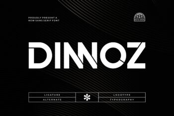 Dinnoz || Modern Futuristic Sans Serif Font