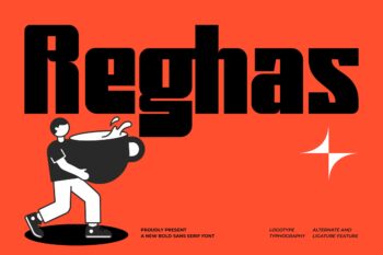 Reghas || Heavy-weight Bold Display Font